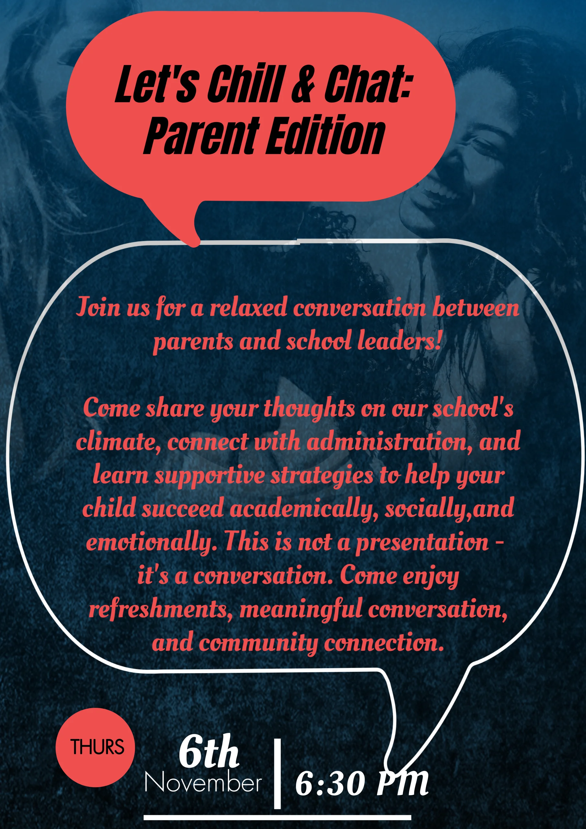 Flyer for Baker High School Parent Nite
